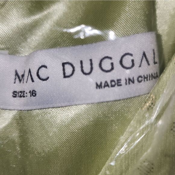 Mac Duggal Short Green Wedding Guest Dress 70163 Size 16 NWT Retail 278 - Picture 7 of 7